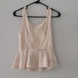 Papaya Cream Peplum Top